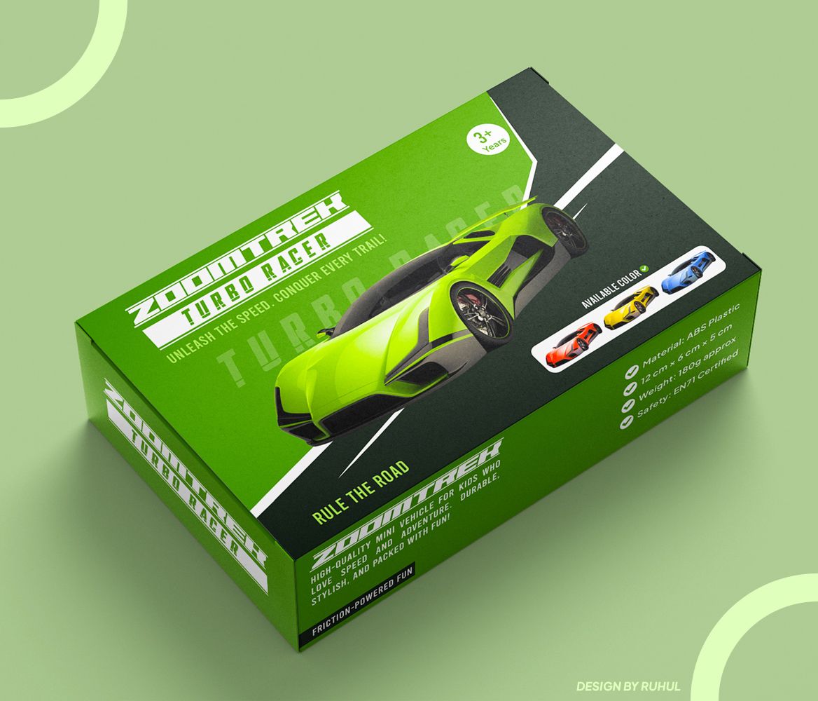 Packaging Design – Modern Toy Car Box Branding Concept