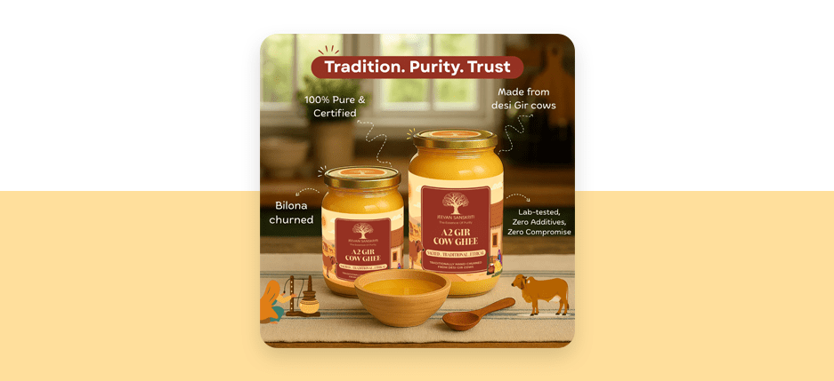 Ghee label design